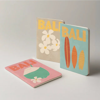 Set of 3 Bali Notebooks – Handmade by La Posterìa - Pineapple Island
