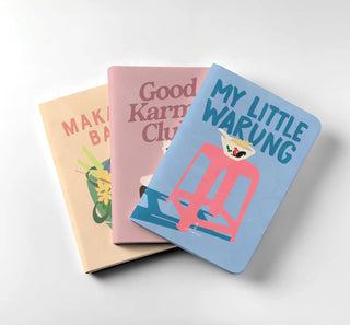 Set of 3 Bali Notebooks – Handmade by La Posterìa - Pineapple Island