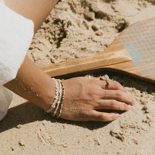 Hijau Natural Stone & Pearl Bracelet Set - Pineapple Island
