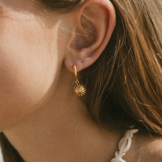 Sun Hoop Waterproof Earrings - Pineapple Island