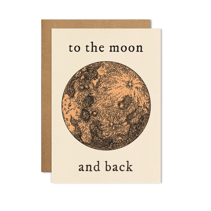 Cai & Jo To the Moon and Back Greetings Card - Pineapple Island
