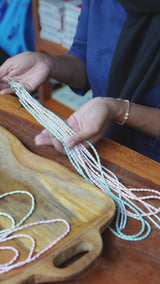 Kilauea Wood Beaded Bracelet