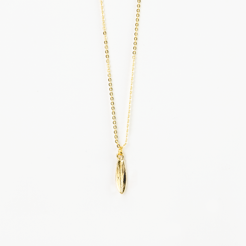 The Wave Project Surfboard Necklace Gold - Pineapple Island