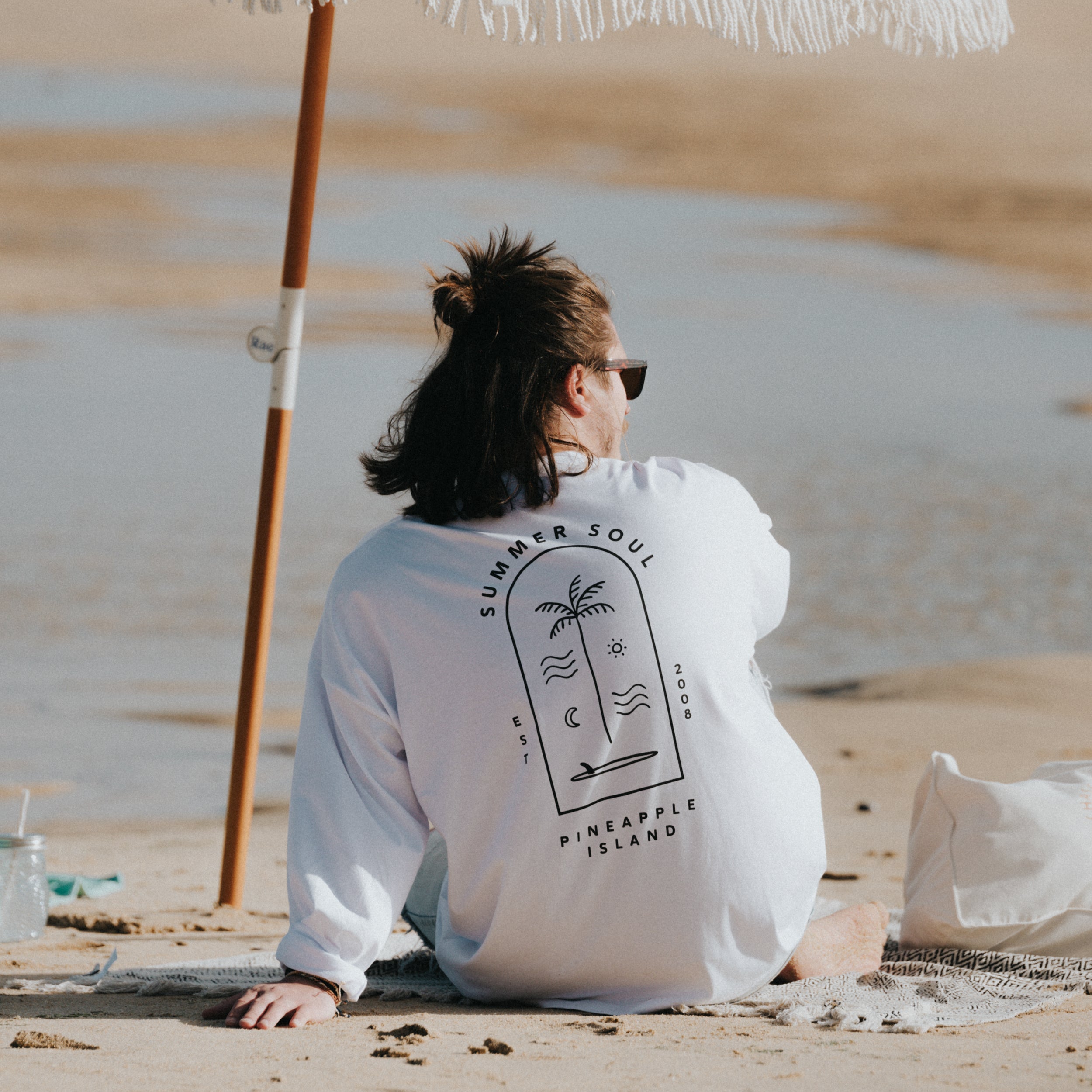 Summer Soul Oversized Long Sleeve T-Shirt - Pineapple Island