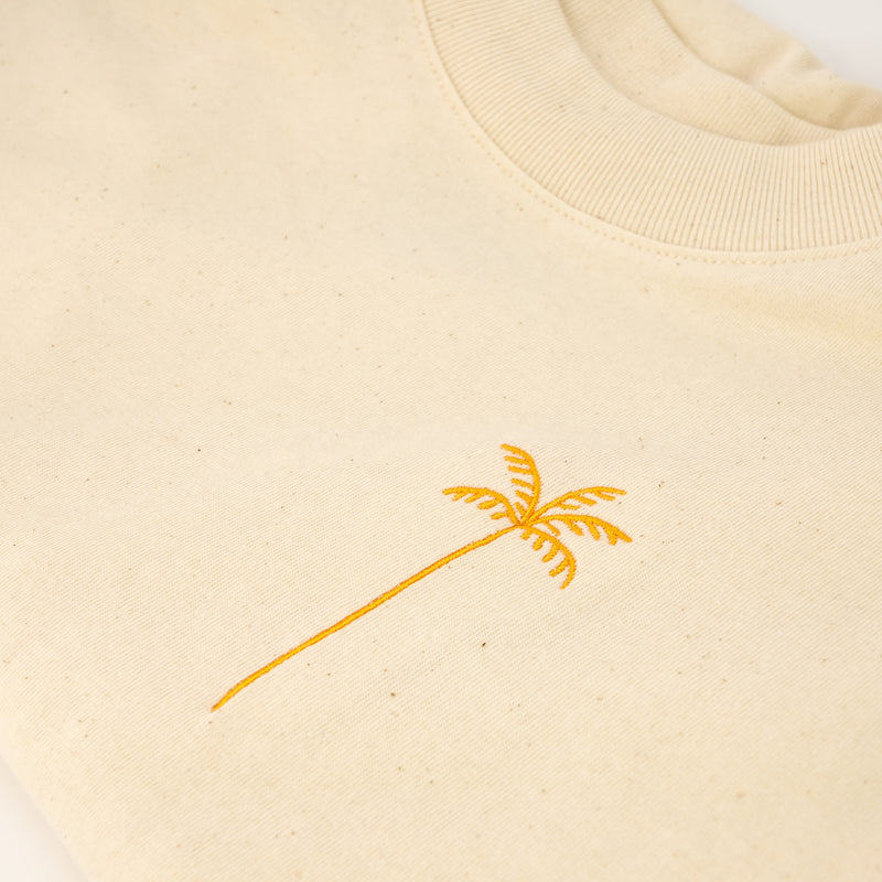 Palm Tree Embroidered T-Shirt | Pineapple Island