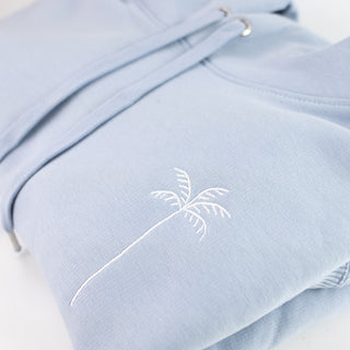 Palm Tree Embroidered Hoodie - Pineapple Island
