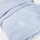 Palm Tree Embroidered Hoodie - Pineapple Island