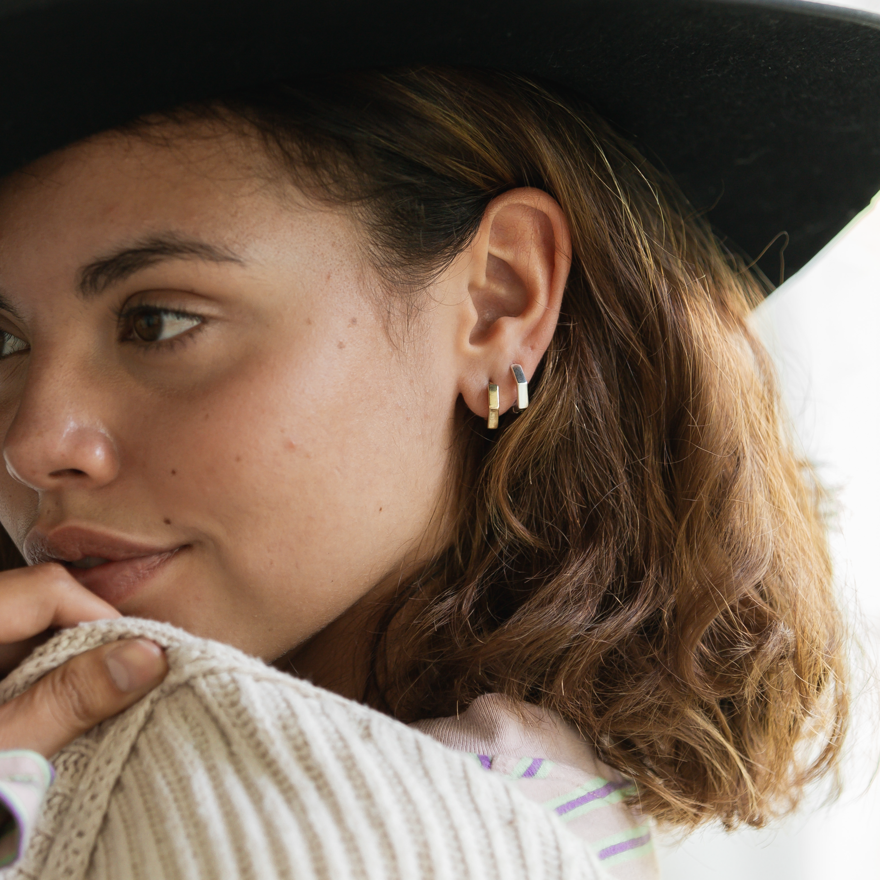 Padma Hexagon Hoop Earrings - Pineapple Island