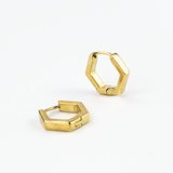 Padma Hexagon Hoop Earrings - Pineapple Island