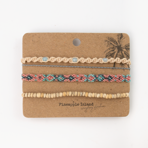 Manarai Handmade Bracelet Set - Pineapple Island