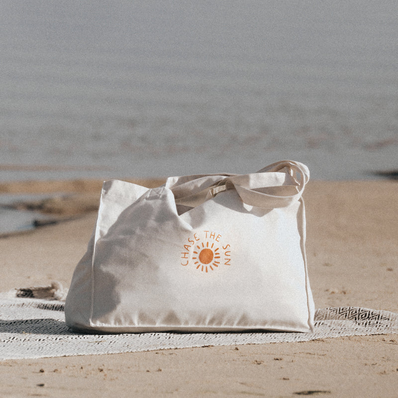 Chase the Sun Recycled Woven Beach Bag - Pineapple Island